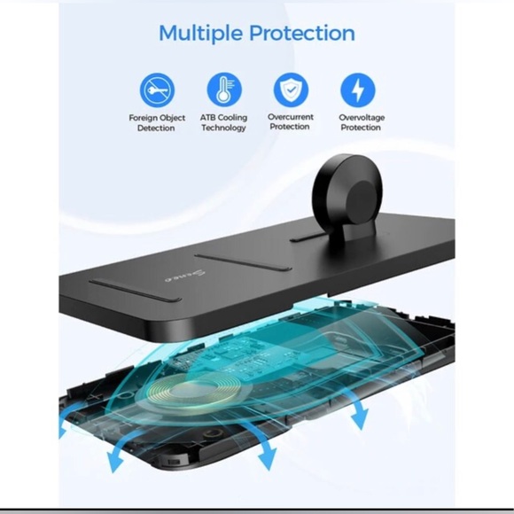 Seneo 2in1 Wireless Charger PA150A for All Qi enabled iPhones & Apple Watch - Picture 2 of 13